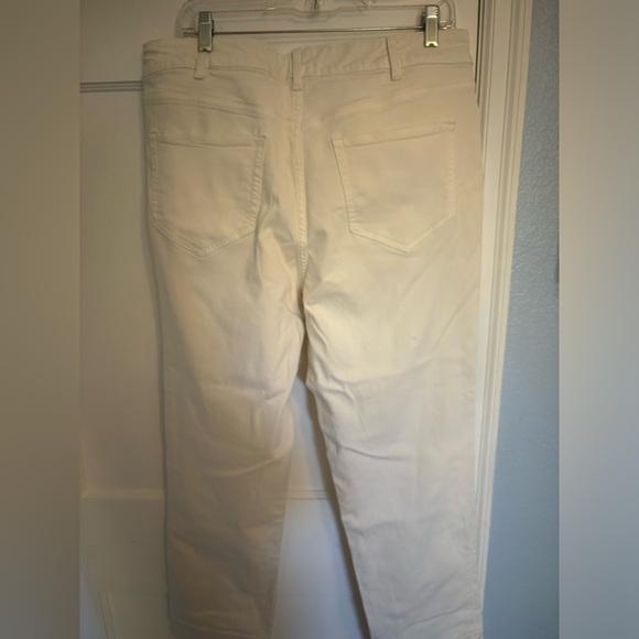 Lands End off white midrise straight jeans size 16w - Picture 4 of 5